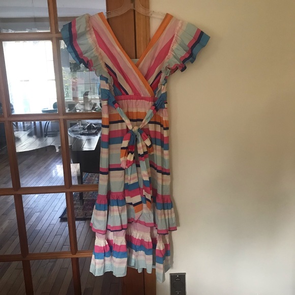 NWT Anthropologie Plenty by Tracy Reese Ruffled Maxi Dress. Size Small Petite - Picture 9 of 10